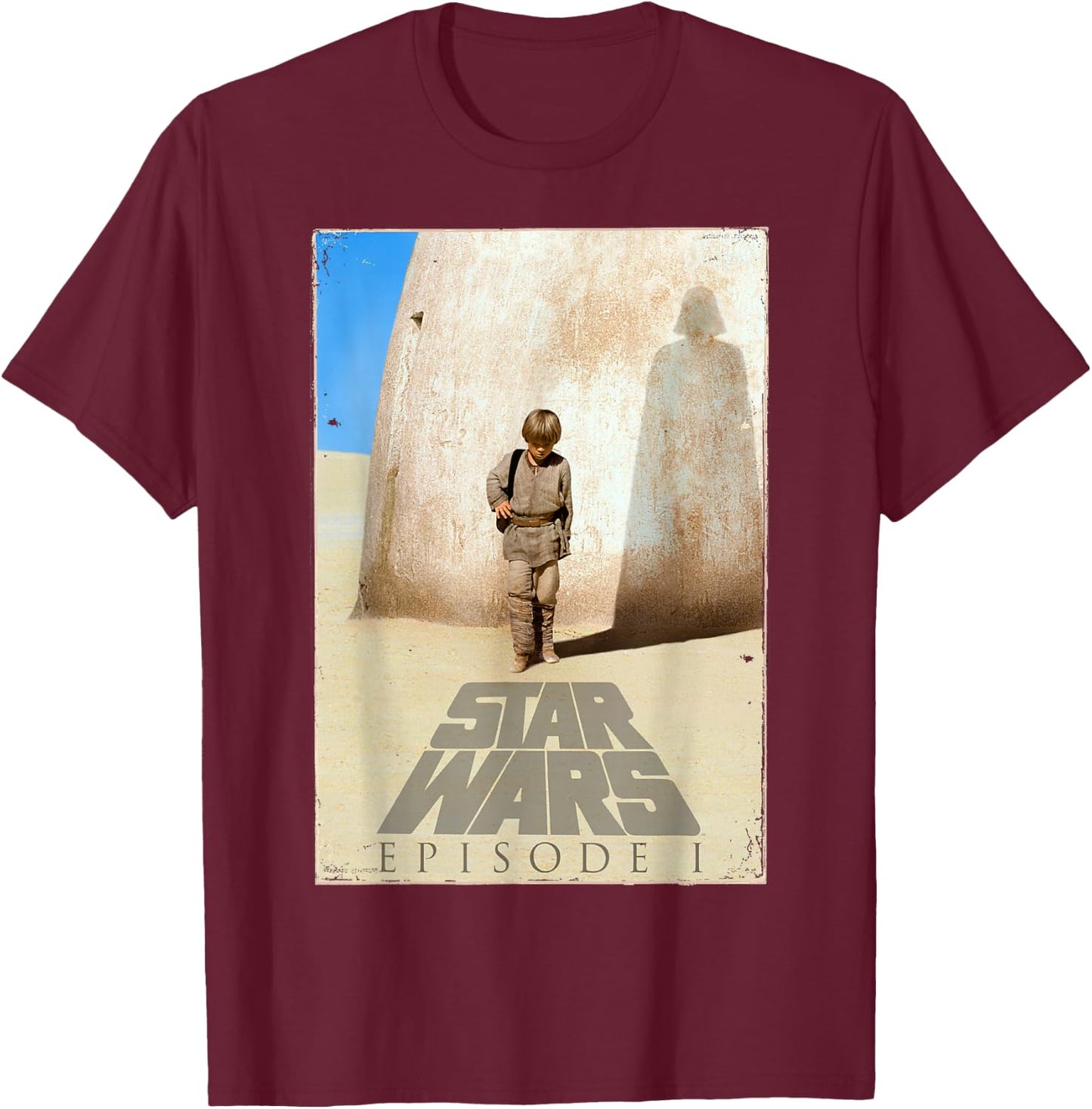 Star Wars The Phantom Menace Anakin Poster Graphic T-Shirt - T-Shirt | Maroon