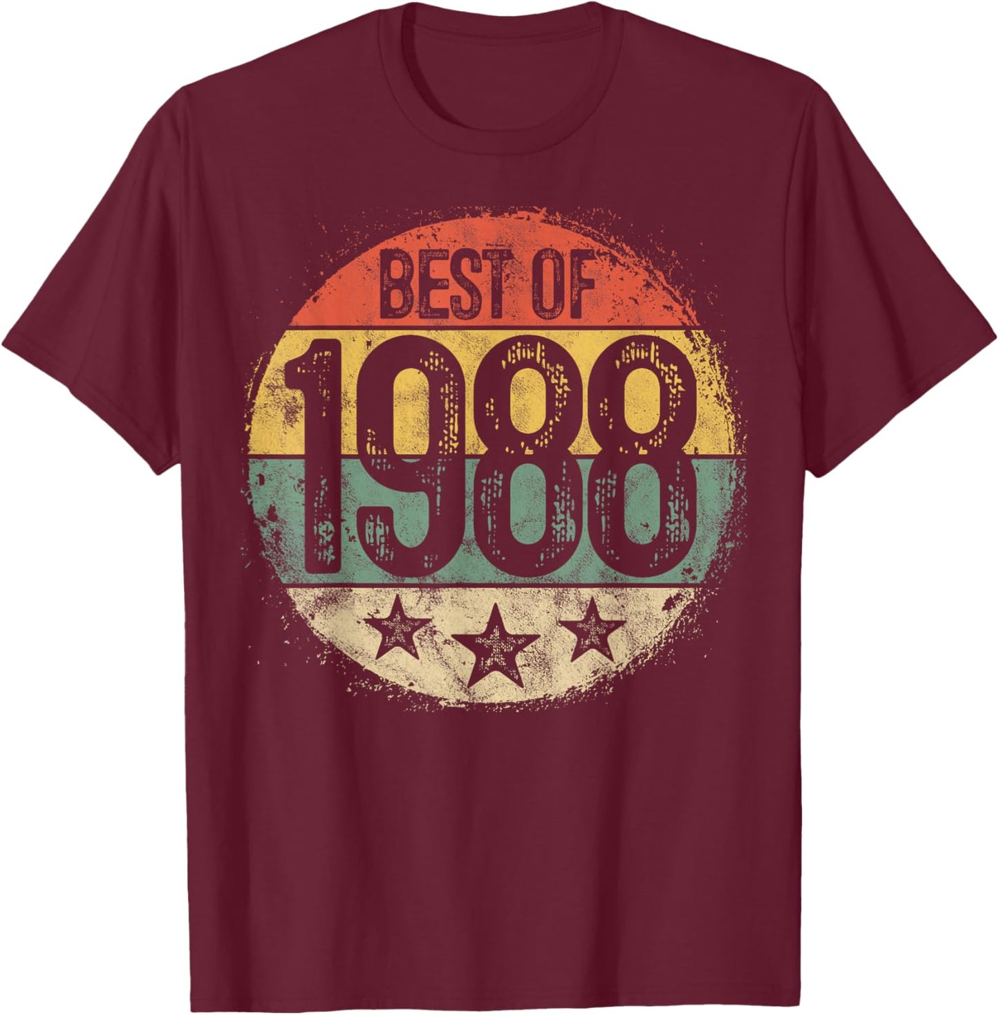 Best Of 1988 37th Birthday Gifts Women 37 Year Old T-Shirt - T-Shirt | Maroon