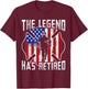 Retired Fireman Firefighter Retirement Gift Firefighter T-Shirt - T-Shirt | Maroon