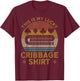 Cribbage Lucky Cribbage Lovers Vintage Cribbage Board Game T-Shirt - T-Shirt | Maroon