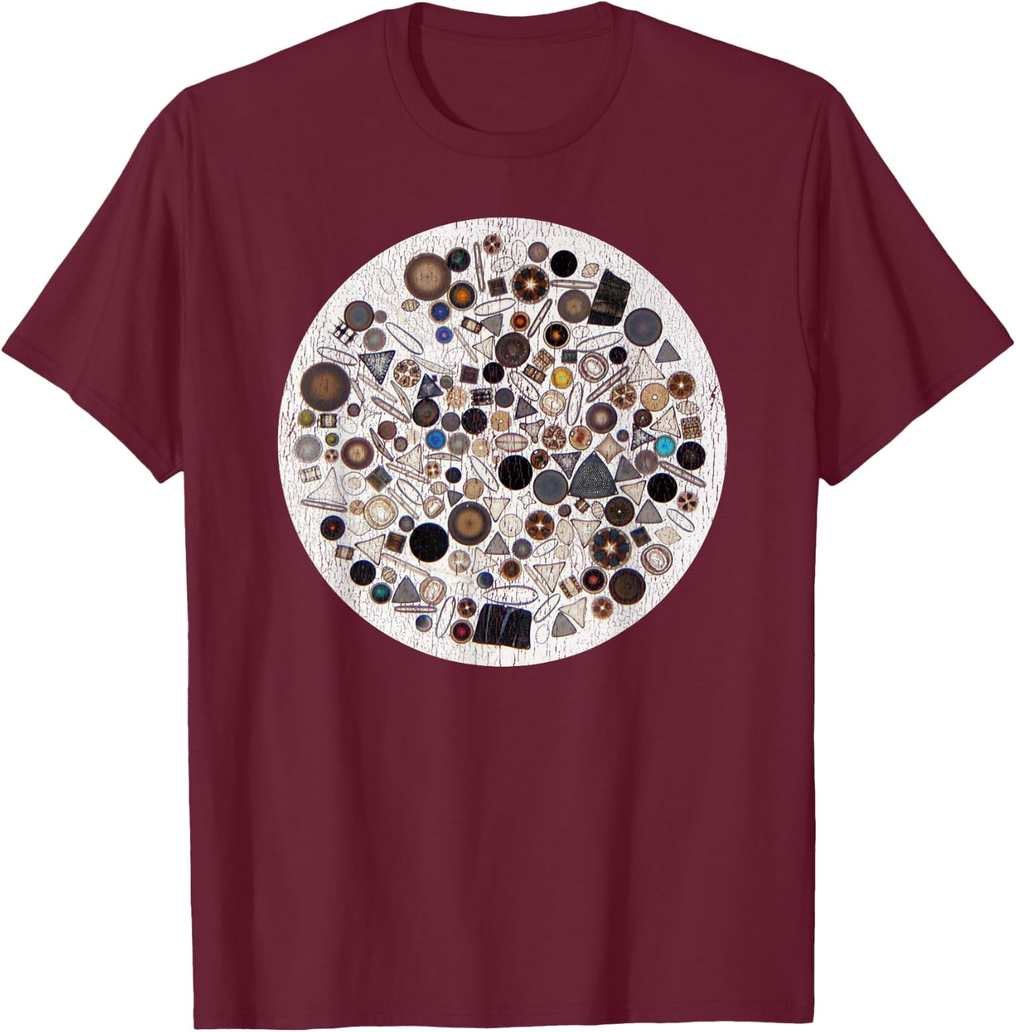 Diatoms Algae Microalgae Sea Flora Life Biomass Fun T-Shirt - T-Shirt | Maroon