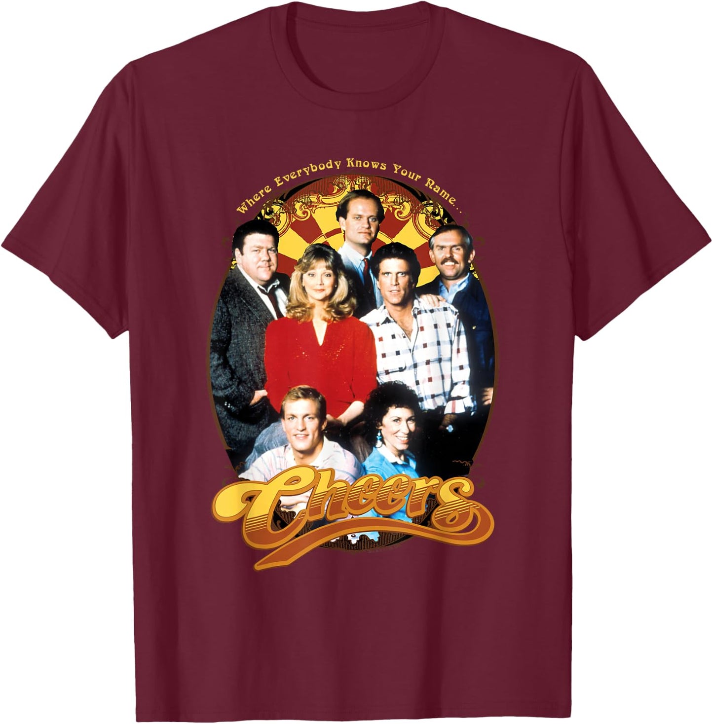 Cheers Group Shot T-Shirt - T-Shirt | Maroon