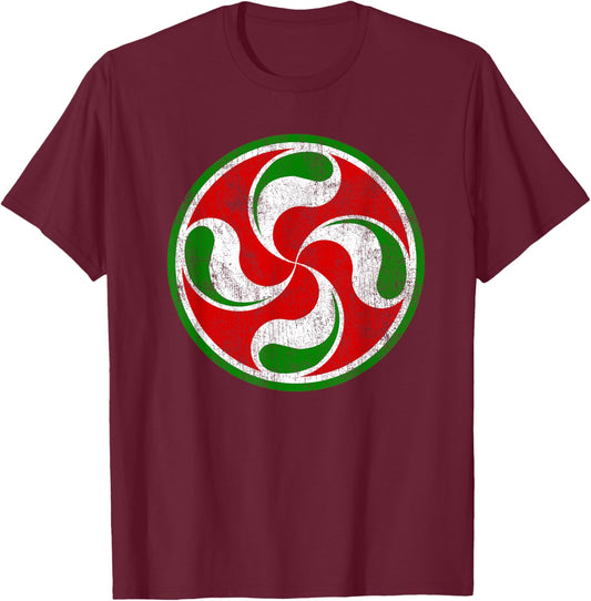 Basque Flag Lauburu Gift - Pais Vasco / Basque Country T-Shirt - T-Shirt | Maroon