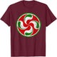 Basque Flag Lauburu Gift - Pais Vasco / Basque Country T-Shirt - T-Shirt | Maroon