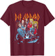 Def Leppard - Band Photo City Los Angeles T-Shirt - T-Shirt | Maroon