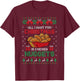All I Want For Christmas Is Chicken Nuggets Ugly Sweater T-Shirt - T-Shirt | Maroon