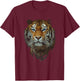 Bengal Tiger Endangered Wildlife Lover Big Cat Print Shirt T-Shirt - T-Shirt | Maroon