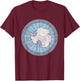 Antarctic Map Minimalist Distressed Vintage 80s T-Shirt - T-Shirt | Maroon