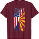 Irreverent USA & Arizona Flags - American Arizonan T-Shirt - T-Shirt | Maroon