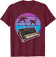 Synthwave Vintage Retrowave Pastel Goth Analog Synthesizer T-Shirt - T-Shirt | Maroon