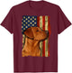 Foxred Labrador Retriever US Flag Fox Red Labrador Dog Lover T-Shirt - T-Shirt | Maroon