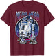 Star Wars R2D2 Metal Head Vintage Disney+ T-Shirt - T-Shirt | Maroon