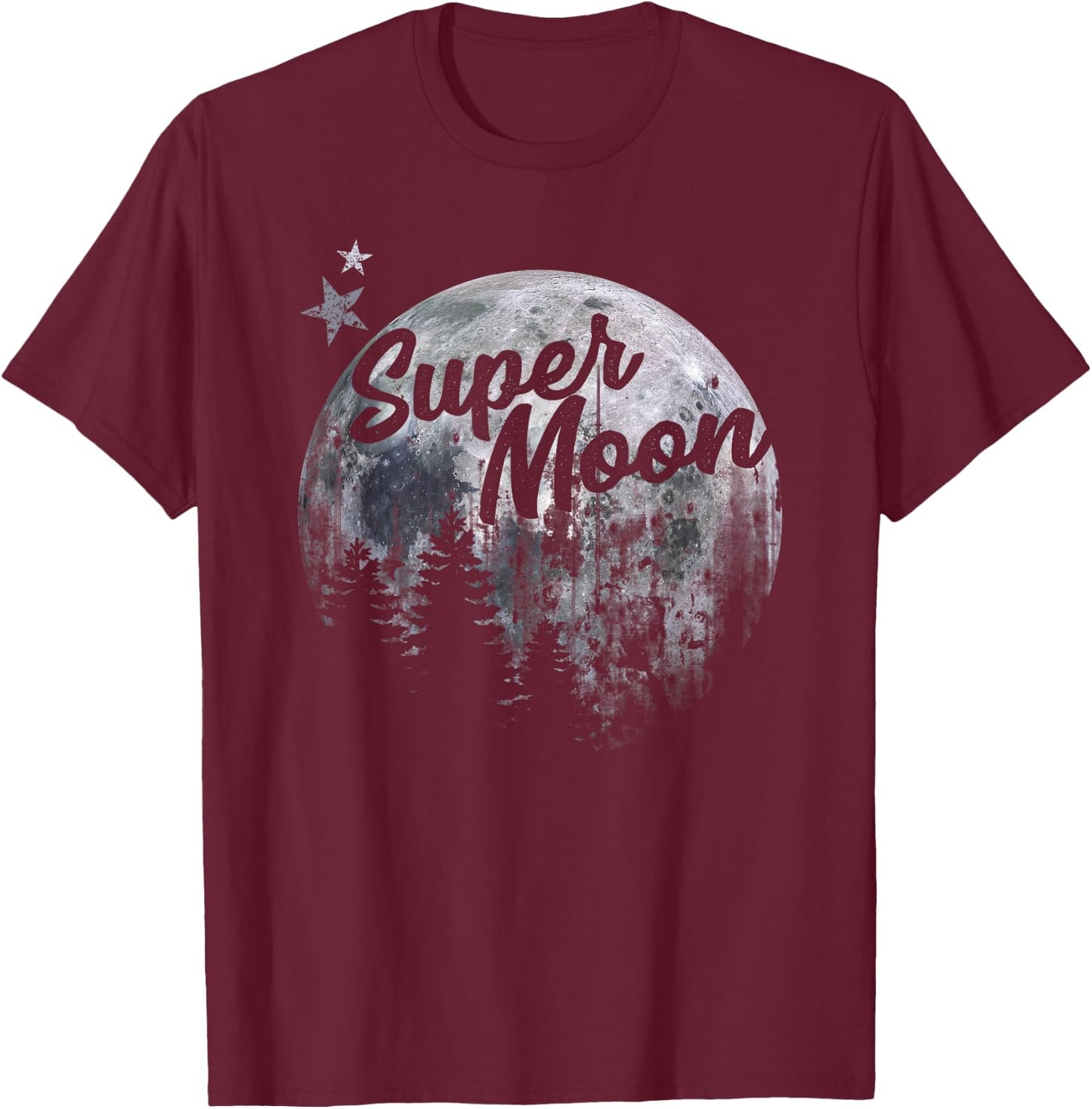 Supermoon T Shirt 2017 2018 T-Shirt - T-Shirt | Maroon