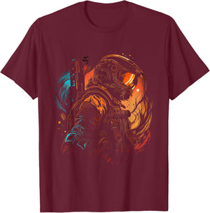 Astronaut Space Solar System Planets Astronaut T-Shirt - T-Shirt | Maroon