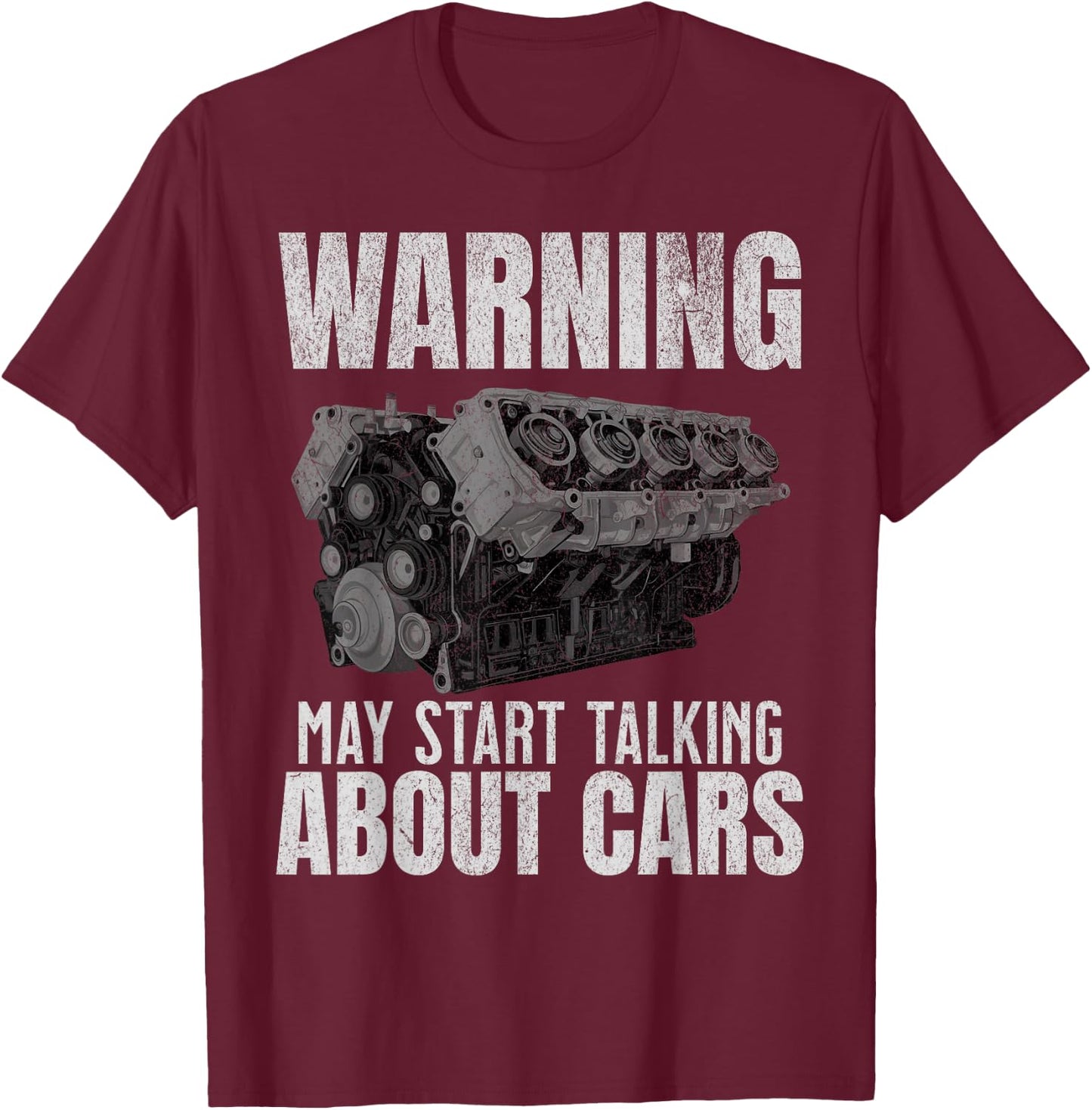 Funny Mechanic Engine Block Car Auto Repair Garage T-Shirt - T-Shirt | Maroon