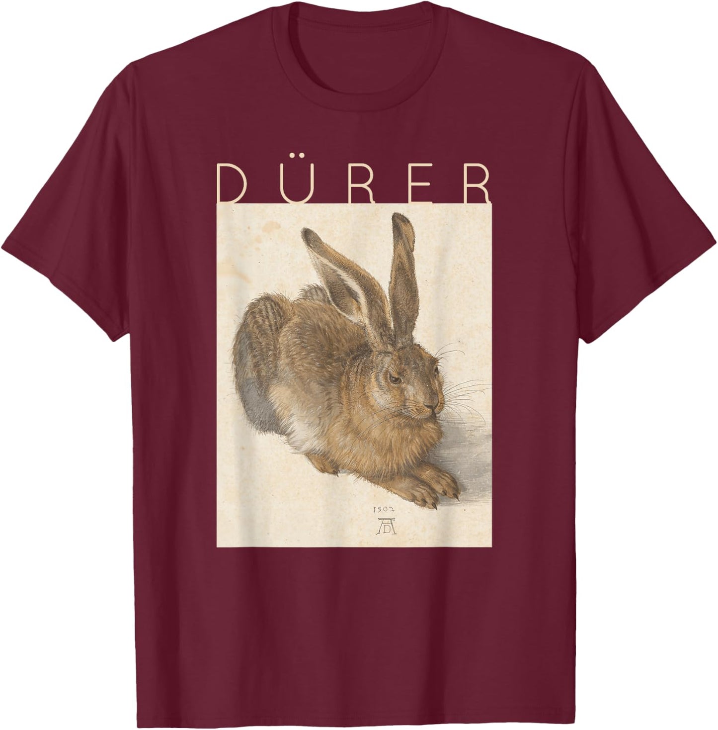 Albrecht Dürer Young Hare Bunny Rabbit Easter T-Shirt - T-Shirt | Maroon