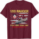 USS Ranger CV-61 Been There Done That Patriotic Veterans Day T-Shirt - T-Shirt | Maroon