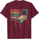 Retro Flipper Machine Women Men Gamer Geek Vintage T-Shirt - T-Shirt | Maroon