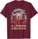 Kid 10 Year Old Dinosaur Birthday 10th T Rex Dino Ten Saurus T-Shirt - T-Shirt | Maroon