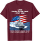USS John Basilone DDG-122 Destroyer Ship USA Flag Veteran T-Shirt - T-Shirt | Maroon