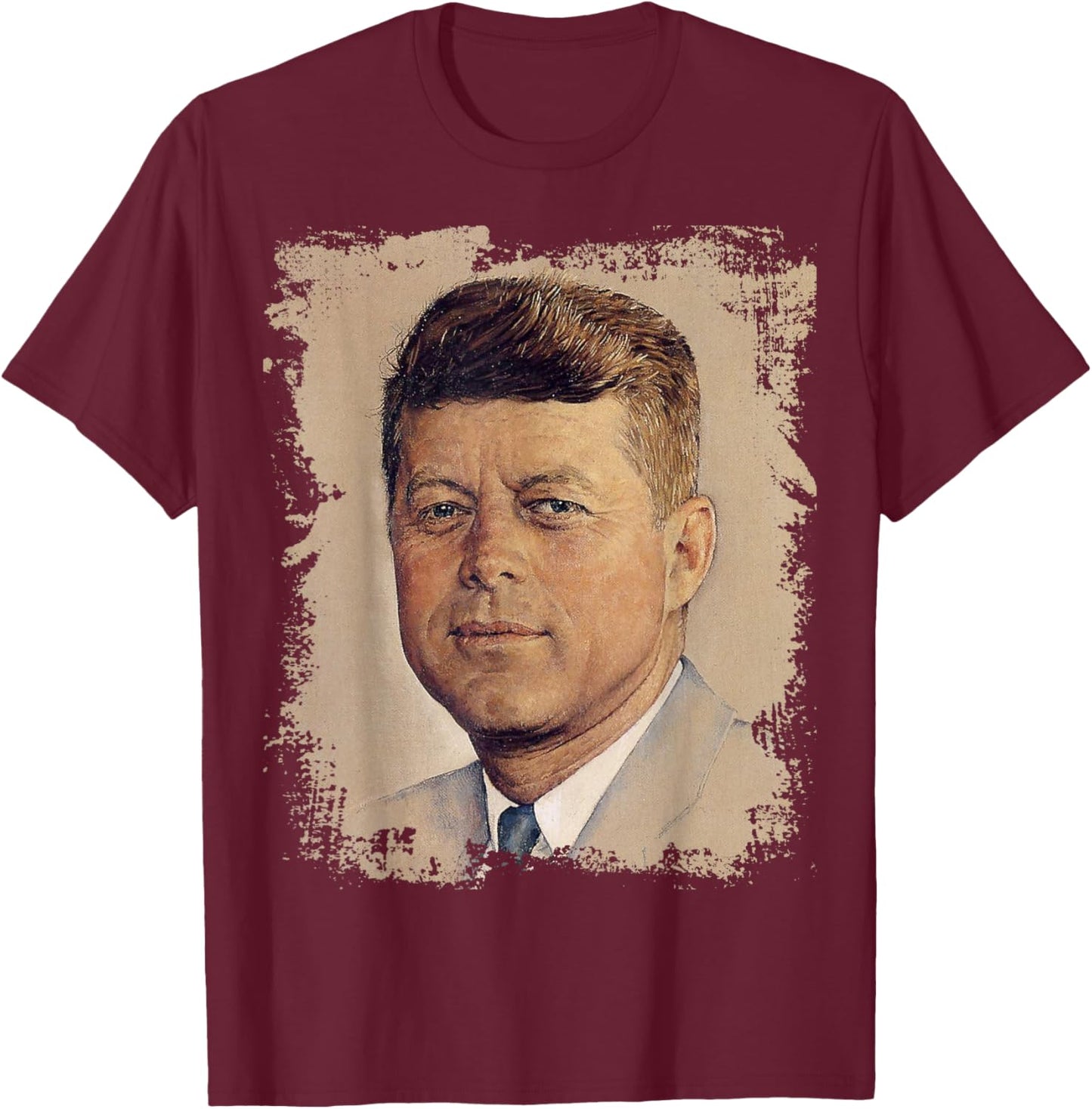 JFK John F Kennedy Presidential Souvenir President T-Shirt - T-Shirt | Maroon