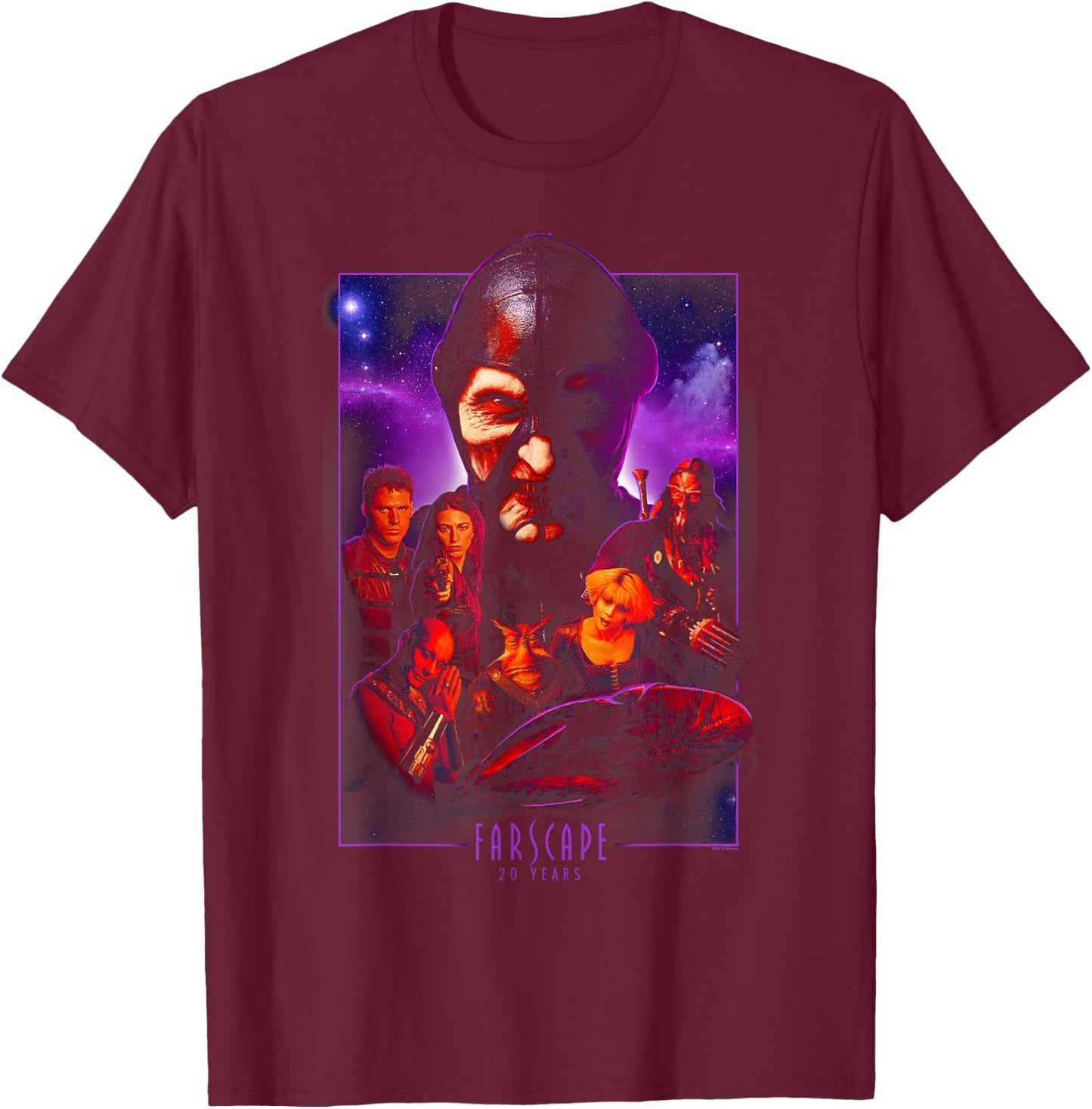 Farscape 20 Years Collage T-Shirt - T-Shirt | Maroon