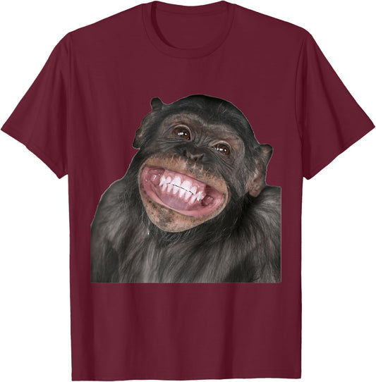 Cute / Funny Monkey For Boys/Girls/Men & Women T-Shirt - T-Shirt | Maroon