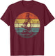 Science Gifts Retro Sunset Scientist Microscope Microscopy T-Shirt - T-Shirt | Maroon