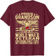 Freedom Isn't Free - Proud Grandson Of World War 2 Veteran T-Shirt - T-Shirt | Maroon