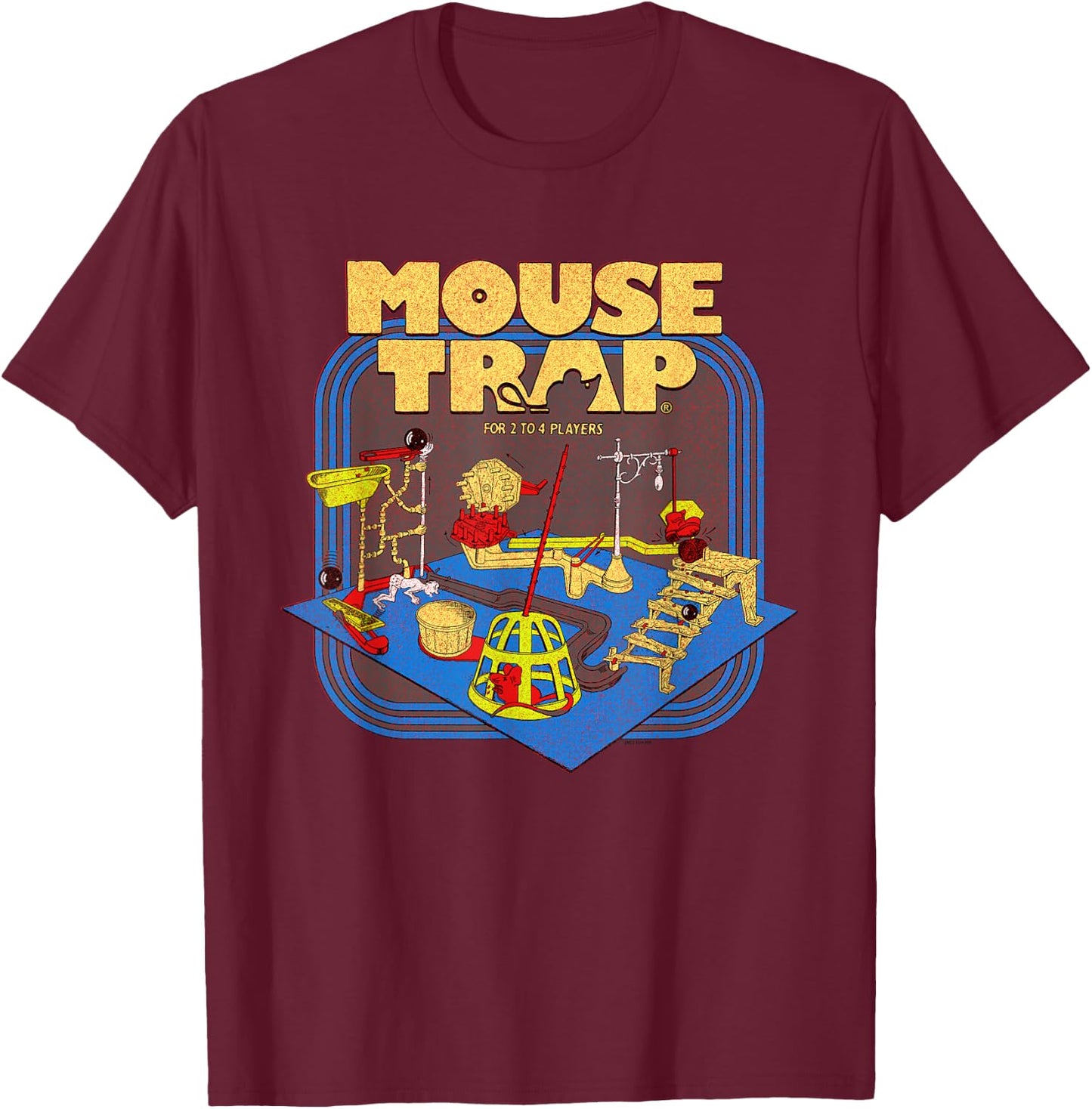 Mouse Trap Vintage Board T-Shirt - T-Shirt | Maroon