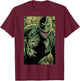 Marvel Spider-Man No Way Home Lizard Stylized Portrait T-Shirt - T-Shirt | Maroon
