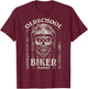 Old School Biker Forever I Motorcycle Eyes Bike Skull T-Shirt - T-Shirt | Maroon