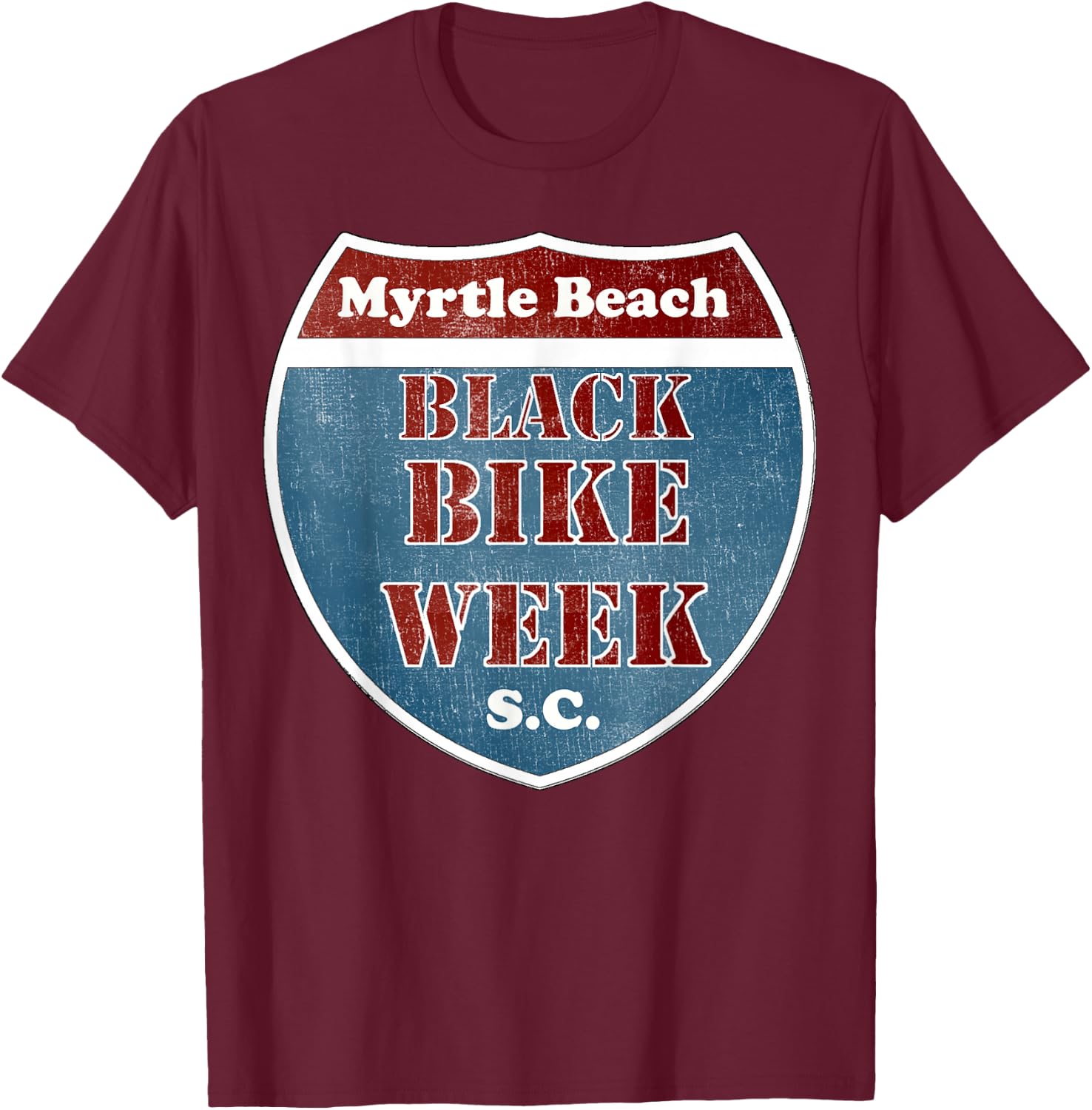 Official Black Bike Week T-Shirt - T-Shirt | Maroon