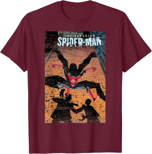 Marvel Superior Spider-Man Feat. Doctor Strange Comic Cover T-Shirt - T-Shirt | Maroon