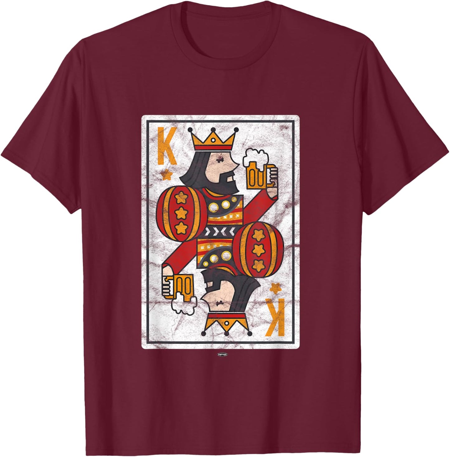 Cool Poker I King of Hearts I Royal Flush Beer Shirt T-Shirt - T-Shirt | Maroon