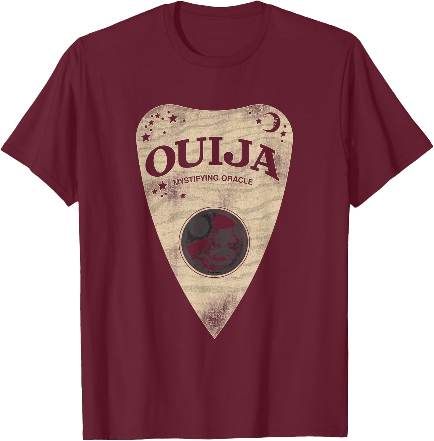 Ouija Planchette of Spirits T-Shirt - T-Shirt | Maroon