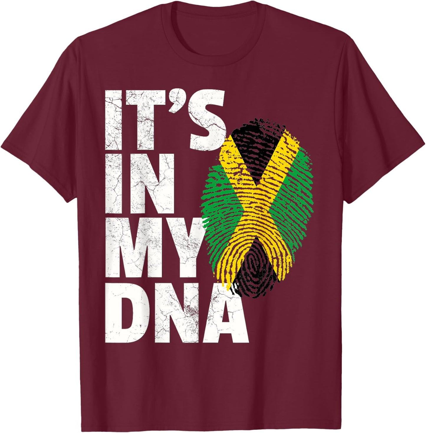 IT'S IN MY DNA Jamaica Flag Jamaican Pride Men Women Kids T-Shirt - T-Shirt | Maroon
