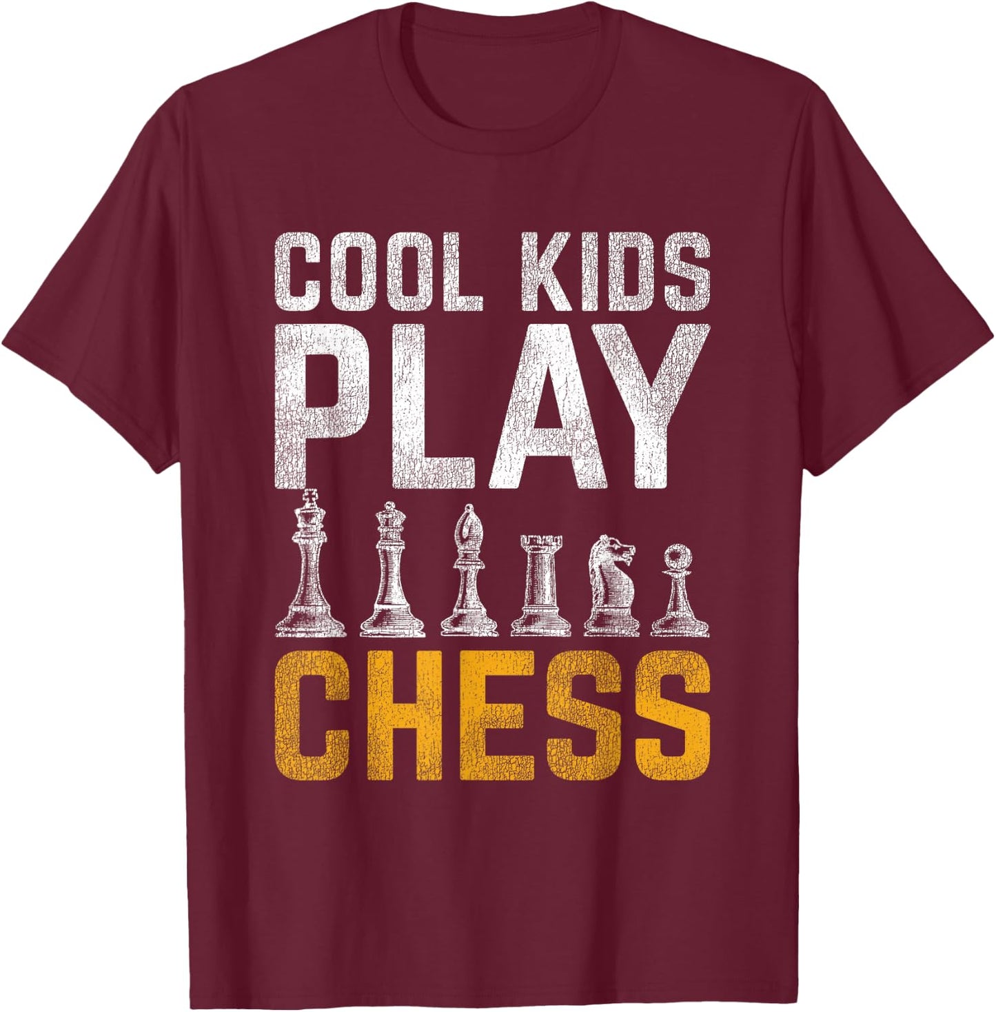 Cool Kids Play Chess T-Shirt - T-Shirt | Maroon