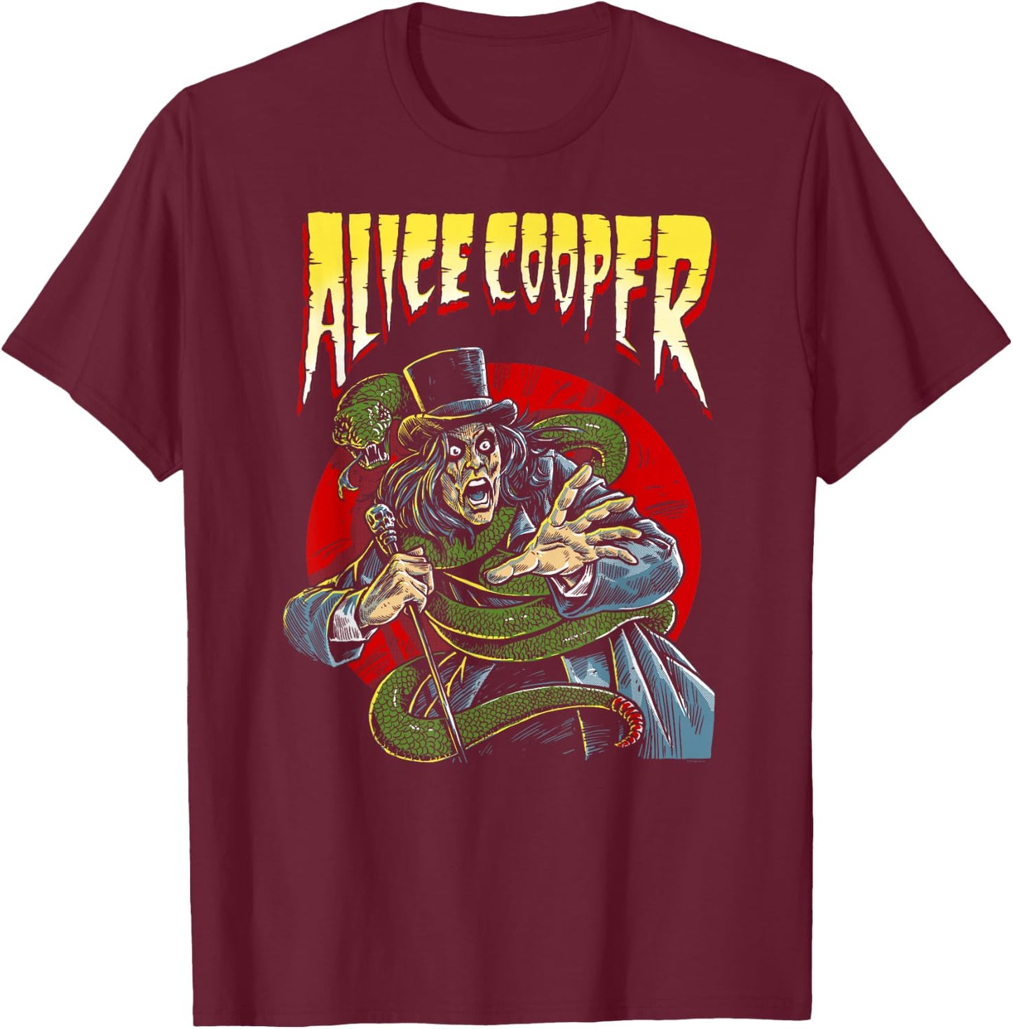 Alice Cooper – Comic Book T-Shirt - T-Shirt | Maroon