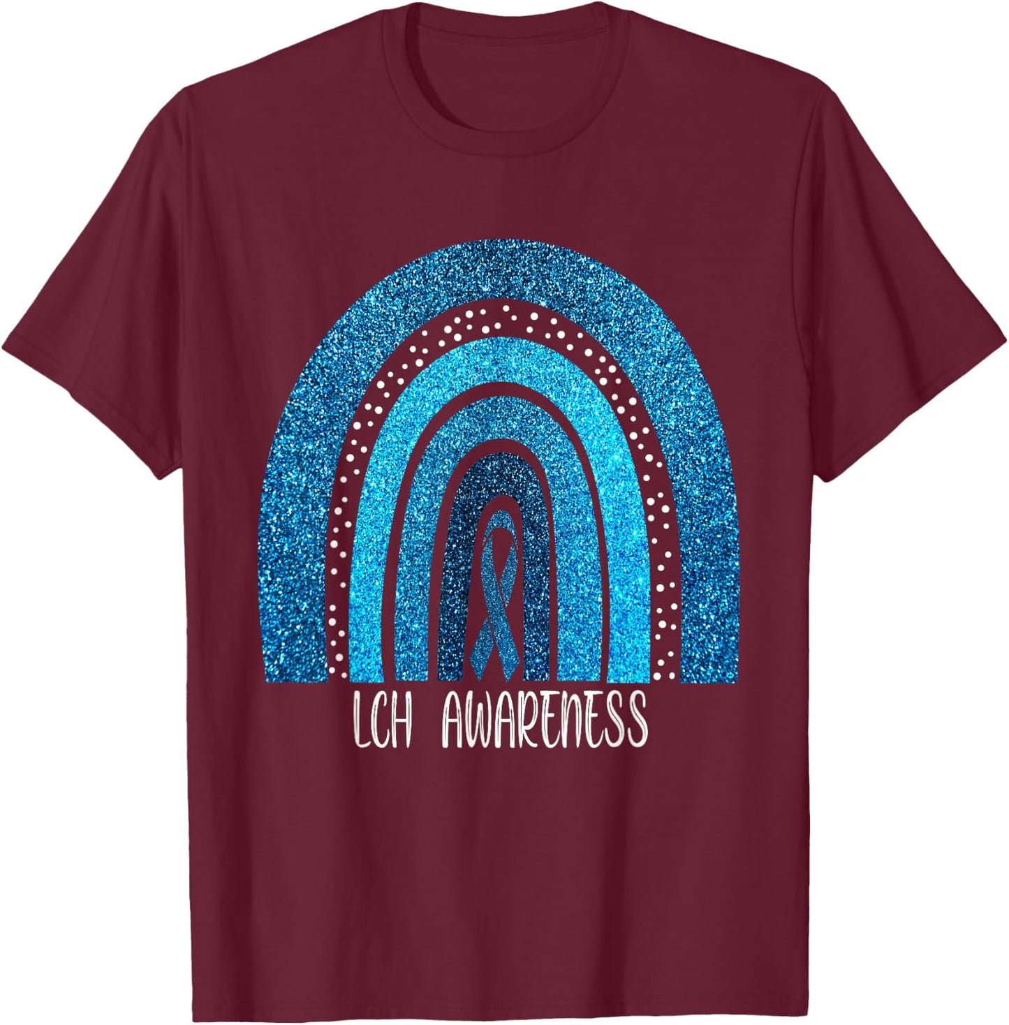 Langerhans Cell Histiocytosis awareness rainbow T-Shirt - T-Shirt | Maroon