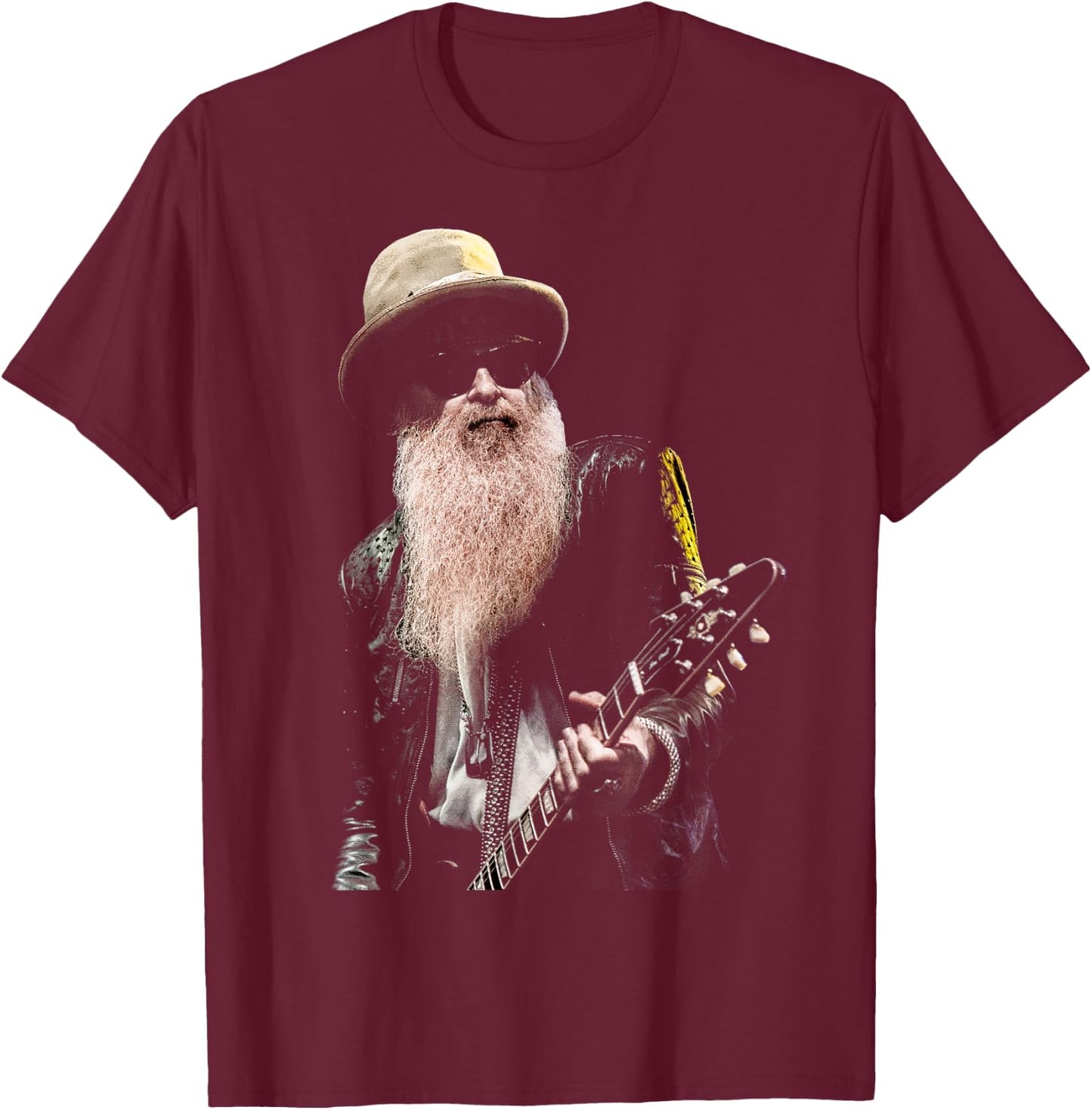 Official Billy F Gibbons of ZZ Top Live VI T-Shirt - T-Shirt | Maroon