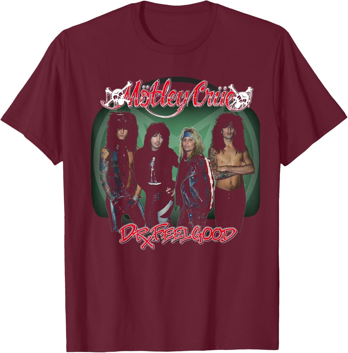 Mötley Crüe - Dr Feelgood Photo Small T-Shirt - T-Shirt | Maroon