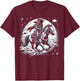 Astronaut Cowboy riding a horse on Space Halloween T-Shirt - T-Shirt | Maroon