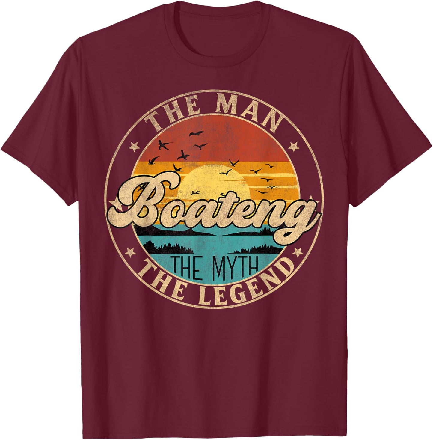 BOATENG The Man The Myth The Legend First Name T-Shirt - T-Shirt | Maroon