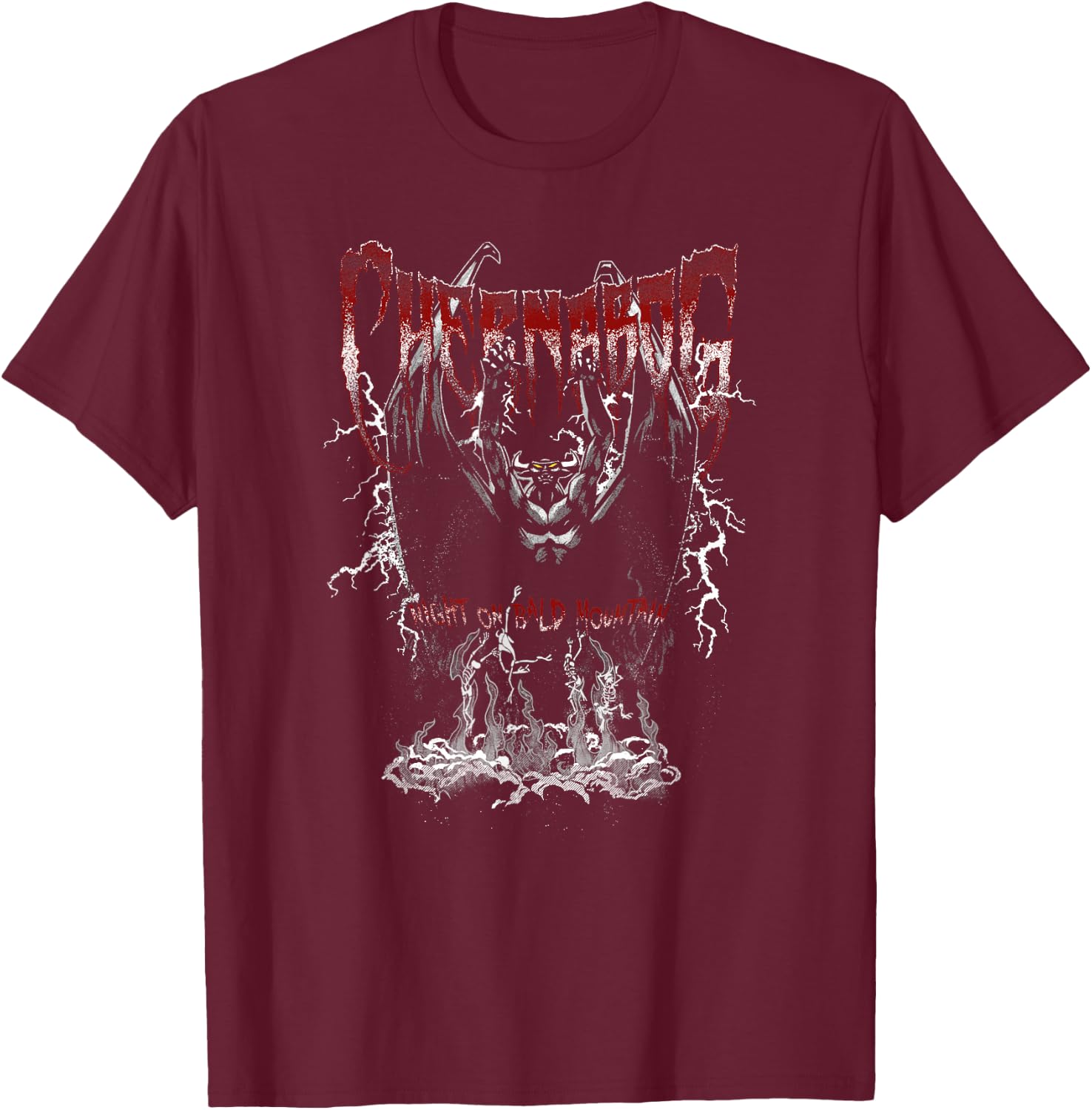 Disney Villains Chernabog Night On Bald Mountain Alternate T-Shirt - T-Shirt | Maroon