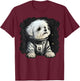 Outer Space Maltese dog on Galaxy Astronaut Maltese dog T-Shirt - T-Shirt | Maroon