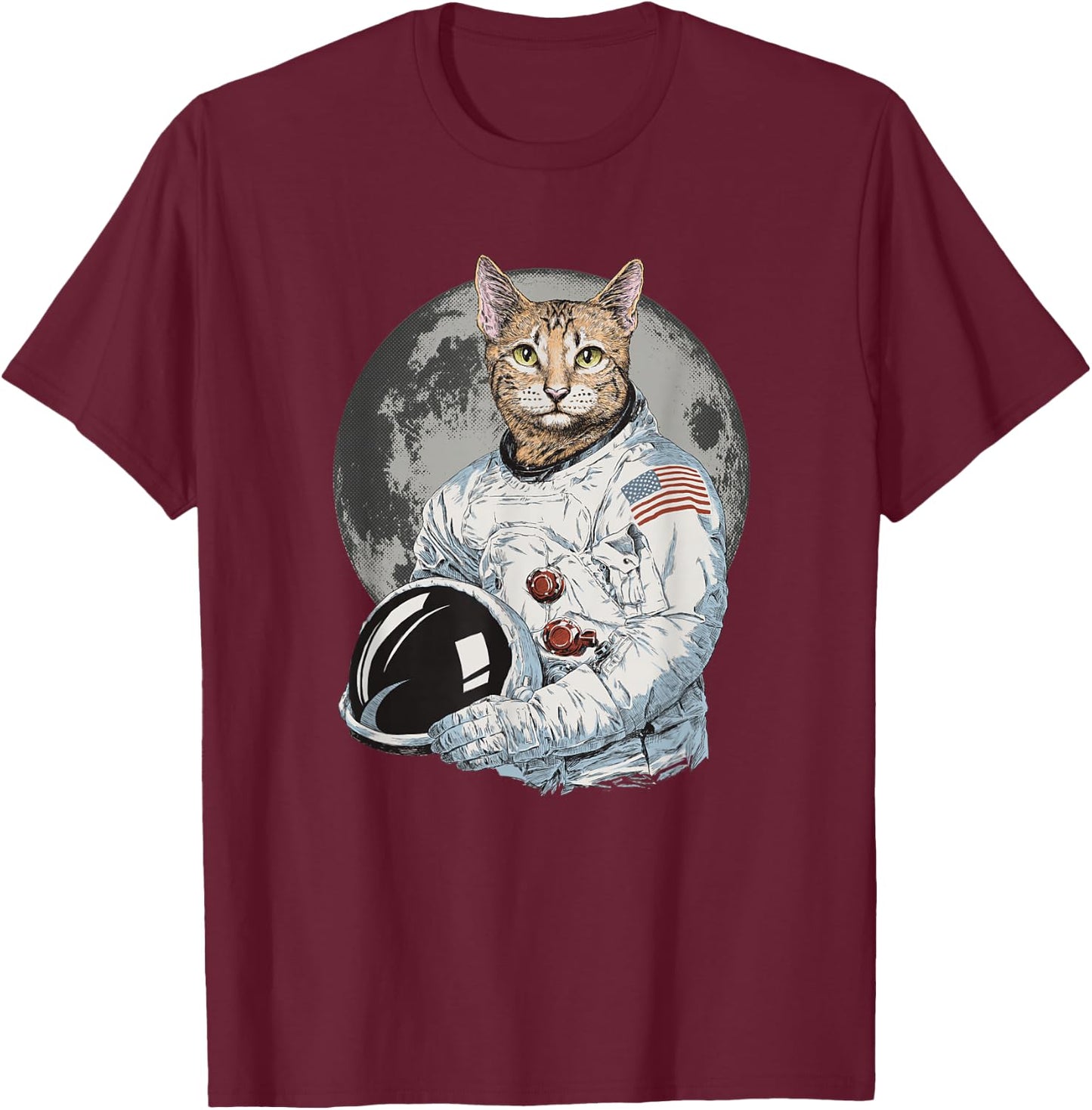 Galaxy Cat Co Cat In Astronaut Suit Funny Gift T-Shirt - T-Shirt | Maroon
