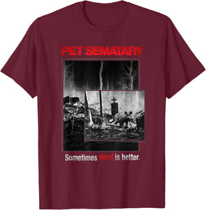 Pet Semetary Cat Poster T-Shirt - T-Shirt | Maroon