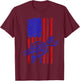 Plumber American Flag Plumbing Gift Pipe Wrench Usa Patriot T-Shirt - T-Shirt | Maroon