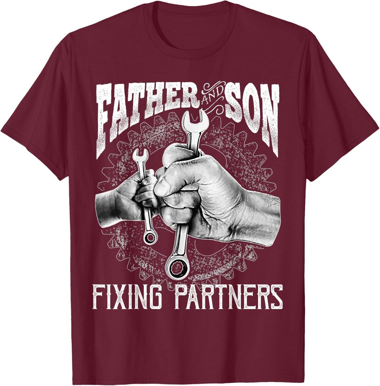 Father and Son Mechanic Shirt Mechanic Father's Day Gift Men T-Shirt - T-Shirt | Maroon